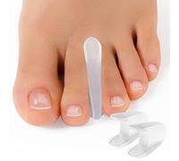 Welnove Toe Separators for Bunions - Gel Toe Spacers for Overlapping Toes, Calluses Pain- Flared Design Soft Silicone Toe Straighteners, Bunion Corrector for Men and Women (8 Pack of Medium Size)