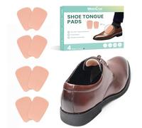 Welnove Tongue Pads Inserts for Shoes - Tow Size in One Pack - 8 Pcs Shoe Padding Cushion Soft Self Adhesive Inserts Filler for Boots, Leather Shoes, Dress Shoes, Loafers - Size S & L