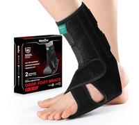 Welnove Upgraded Drop Foot Brace for Walking，(2 Pack) AFO Ankle Brace with Arch Support ，Relieve the Instability of Lower Limbs by Foot Drop, MS, TBI, Spinal Cord Injury, Cerebral Palsy(Left & Right)