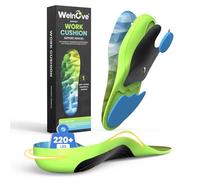Welnove Work Boot Insoles - High Arch Support for All-Day Standing Comfort - Relief for Plantar Fasciitis, Flat Feet, Achilles Tendonitis & Heel Pain - Cushioned Heel Cups & Shoe Inserts - L