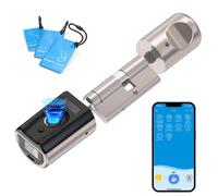 WELOCK Fingerprint Door Lock,5-in-1 Smart Euro Cylinder,RFID Card & Bluetooth Electronic Door Lock,Alexa Compatible,IP65 Keyless Security Smart Lock,Fit for 50-100mm Home Door