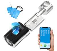 WELOCK Fingerprint Smart Door Lock, 5-in-1 Keyless Entry Door Lock,Biometric Touch,RFID Keycard,Bluetooth App Control, Alexa Compatible, Security for Home,Office,Bedroom 30-70mm Doors