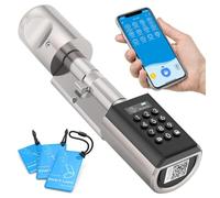 WELOCK PCB41 Smart Lock, Keyless Entry, Cylinder 30EX/40T (50-100mm Doors) | Digital Keypad with Password & Card, WiFi App Control, For UPVC Front Door, Bedroom, Garage, Adjustable Euro Cylinder