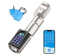 WELOCK Smart Lock ToucA51 Pro, Fingerprint & Password Security Keyless Entry Door Lock for RFID Card,Bluetooth App and WiFi Control,Adjustable Euro Cylinder for 50-100 mm Doors