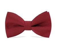 WELROG Classic Pre-Tied Bow Tie Kids & Men’Formal Solid Tuxedo Gabardine Adjustable Bow ties Necktie for Adults & Children for Wedding Party Fancy Plain Bowties (Wine red)