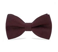 WELROG Classic Pre-Tied Bow Tie Kids & Men’Formal Solid Tuxedo Gabardine Adjustable Bow ties Necktie for Adults & Children for Wedding Party Fancy Plain Bowties (Burgundy)