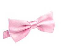 WELROG Men's Pre Tied Bow Ties for Wedding Party Fancy Plain Adjustable Bowties Necktie (Light Pink)