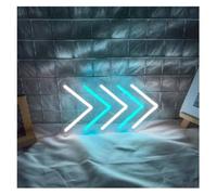 WELSAA Hanging Art Neon Signs Arrow Neon Led Modeling Light Luminous Acrylic Panel Decorative Toilet Entrance Hangs Sign USB Powered Dimmable