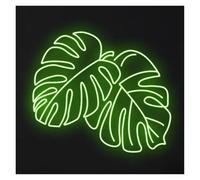 WELSAA Hanging Art Neon Signs Monstera Leaf Neon Sign Tropical Green Leaf LED Light for Business Game Room Bedroom Weddiing Home Restaurant Wall Art Decor 40cmx28cm