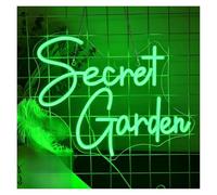 WELSAA Hanging Art Neon Signs Secret Garden Neon Sign USB Powered LED Light Wall Decor for Bedroom Patio Garden Plant Lovers Home Decor 34cmх25cm