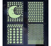 Welsberg 533 x Luminous Stars Luminous Dots Stars and Moon Stickers Starry Sky Fluorescent and Self-Adhesive Wall Sticker
