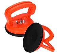 Welsberg Set of 2 Suction Lifters, Heavy Duty Vacuum Single Suction Pads, One Claw Glass Tiles Mirror Lifter, 110 pounds Lifting Capacity, 4.6 inches Diameter, Orange