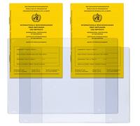 Welsberg Set of 2 Vaccination Certificate and 2 x ID Card Covers Transparent for International Vaccination Certificate and Vaccination Book