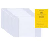Welsberg Vaccination Certificate Cover Pack of 10 Protective Sleeves for International Vaccination Certificate or Yellow Vaccination Book, Transparent