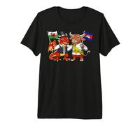 Welsh Cambodian Roots Wales Cambodia Flag Welsh Cambodian Premium T-Shirt