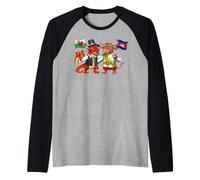 Welsh Cambodian Roots Wales Cambodia Flag Welsh Cambodian Raglan Baseball Tee