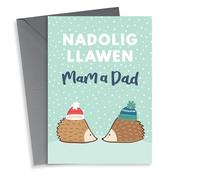 Welsh Christmas Card for Mam and Dad - Nadolig Llawen