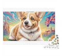 Welsh Corgi 100% Recycled Cardboard Corgi in Cosmic Glow 1000 Piece Puzzle for Adults The Impossible Challenge 38x26cm/1000pcs