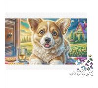 Welsh Corgi 100% Recycled Cardboard Corgi in Cozy Sweater 1000 Piece Puzzle for Adults The Impossible Challenge 70x50cm/1000pcs