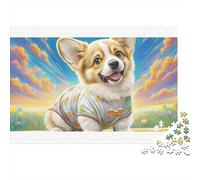 Welsh Corgi 100% Recycled Cardboard Corgi in Sky 1000 Piece Puzzle for Adults The Impossible Challenge 52x38cm/1000pcs
