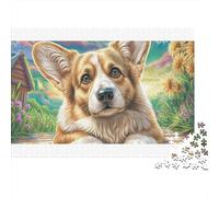 Welsh Corgi 100% Recycled Cardboard Corgi in Sunflowers 1000Pc Jigsaw Puzzles For Adults & Kids Fun Present 70x50cm/1000pcs
