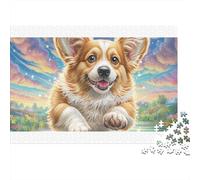 Welsh Corgi 100% Recycled Cardboard Corgi in Vibrant Sky 1000 Piece Puzzle for Adults The Impossible Challenge Fun Present 70x50cm/1000pcs