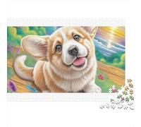 Welsh Corgi 100% Recycled Cardboard Corgi Portrait 1000 Piece Adult Jigsaws For Adults & Kids Brain Development 38x26cm/1000pcs