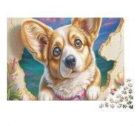 Welsh Corgi 1000 Pc Eco-friendly Paper Jigsaw Puzzle Kids Beginners Fun Game Beautiful Decoration 38x26cm/1000pcs