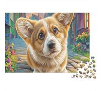 Welsh Corgi 1000 Pc Premium Cardstock Jigsaw Puzzle Bundle Family Lovers Fun Game Stress Relief Wall Decor 38x26cm/1000pcs