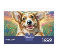 Welsh Corgi 1000 Pcs Puzzles Corgi in Misty Valley Jigsaw Puzzles Adults Colourful Brain Development 70x50cm/1000pcs