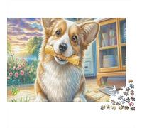 Welsh Corgi 1000 Pcs Recycled Cardboard Cute Dog Jigsaw Puzzle Custom Family Group Fun And Challenging Family Game for Indoor Activity Great Gift Idea 70x50cm/1000pcs
