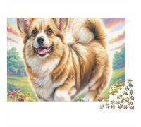 Welsh Corgi 1000 Piece Cardboard Cute Dog Jigsaw Puzzle Bundle Teen Lovers Educational Game Decompression Fun for Family Must-have Gift Set 52x38cm/1000pcs