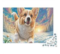 Welsh Corgi 1000 Piece Eco-friendly Paper Classic Jigsaw Puzzle Jigsaw Collectors Fun Game Stress Relief Gifts 38x26cm/1000pcs