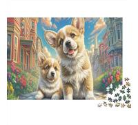 Welsh Corgi 1000 Piece Extra-thick Cardboard Diy Jigsaw Puzzle Adults Kids 12 Years Up Fun Challenging Family Game Beautiful Decoration 38x26cm/1000pcs
