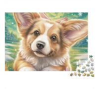 Welsh Corgi 1000-Piece Jigsaw Puzzle Bright Happy Gaze - Brainteasing Challenge for Adults38x26cm/1000pcs