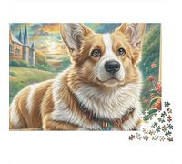 Welsh Corgi 1000 Piece Jigsaw Puzzle Calm Alert Expression - Brainteasing Challenge for Adults38x26cm/1000pcs