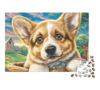 Welsh Corgi 1000 Piece Jigsaw Puzzle Calm Alert Expression- Brainteasing Challenge for Kids 52x38cm/1000pcs