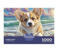Welsh Corgi 1000 Piece Jigsaw Puzzle Playful Corgi Portraits Decorative Paper Puzzle for Wall Art Display, Relaxing Brain Game for Adults 38x26cm/1000pcs