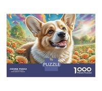 Welsh Corgi 1000 Piece Jigsaw Puzzle Playful Corgi Portraits Decorative Paper Puzzle for Wall Art Display, Relaxing Focus Game for Adults 52x38cm/1000pcs