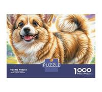 Welsh Corgi 1000 Piece Precise Interlocking Corgi Wagging Its Tail Jigsaw for Teens Digital Detox Frameable Puzzle Stay at Home Fun Limited Edition 52x38cm/1000pcs