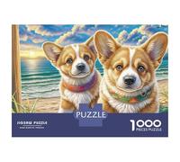 Welsh Corgi 1000 Piece Puzzle Playful Corgi Portraits Smooth Precision Cut Paper Puzzle, Challenging Brain Game And Relaxing Leisure for Adults 52x38cm/1000pcs