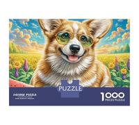 Welsh Corgi 1000 Piece Puzzle Playful Corgi Portraits Smooth Precision Cut Paper Puzzle, Challenging Brain Game for Adults And Families 38x26cm/1000pcs
