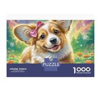 Welsh Corgi 1000 Piece Puzzles Corgi by Bookshelf Jigsaw Puzzle For Adults Beautifully Illustrated Birthdays & Gifts 38x26cm/1000pcs