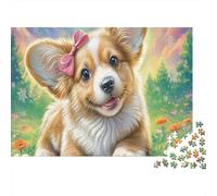 Welsh Corgi 1000 Piece Thick Cardboard Diy Jigsaw Puzzle Kids Beginners Fun Challenging Game Stress Relief Gift Idea 70x50cm/1000pcs