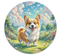 Welsh Corgi 1000 Pieces Animals Jigsaw Puzzles Stress Reliever Family Game Fit Together Perfectly for Adults 1000pcs (67.5x67.5cm)
