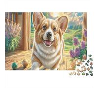 Welsh Corgi 1000 Pieces Extra-thick Cardboard Jigsaw Puzzle Bundle Jigsaw Collectors Educational Game Brain Training Beautiful Decoration 52x38cm/1000pcs