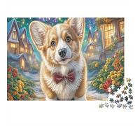 Welsh Corgi 1000 Pieces Extra-thick Cardboard Jigsaw Puzzle Kids Beginners Decompression Game Wall Decoration 38x26cm/1000pcs