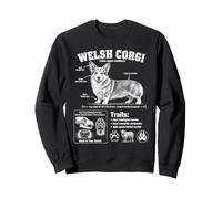 Welsh Corgi Breed Info Dog Anatomy Science Diagram Sweatshirt