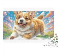 Welsh Corgi Colourful Corgi in A Whimsical Landscape 1000 Pieces Jigsaws Adults And Children Fun Activity for Rainy Days 52x38cm/1000pcs