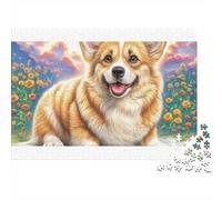 Welsh Corgi Colourful Corgi in Colorful Stream 1000 Pcs Jigsaw Puzzles Adults Brain Development Classic Educational Games 38x26cm/1000pcs